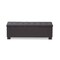 Baxton Studio Roanoke Grey Upholstered Grid-Tufting Storage Ottoman Bench 128-7047 - alternate 2